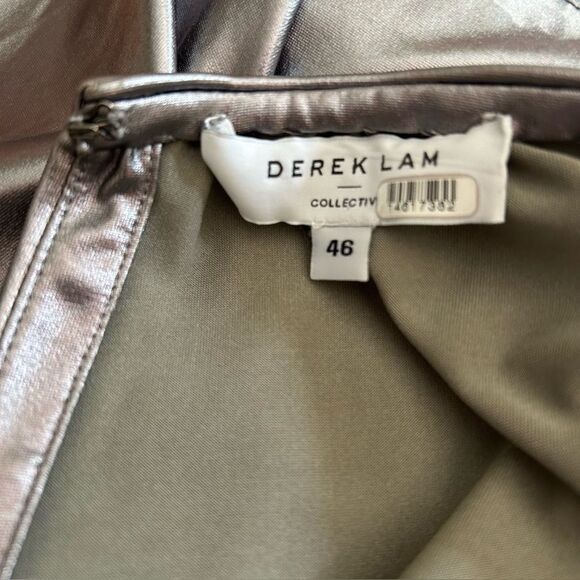 Derek Lam 10 Crosby Silver Pleated Top Size 46 US 10 - Picture 5 of 5